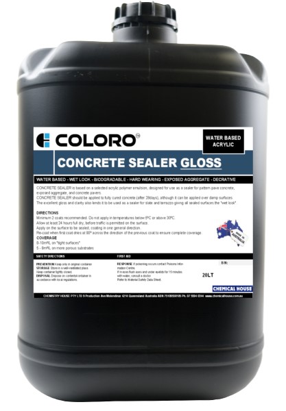 COLORO CONCRETE SEALER GLOSS WB (WATER-BASED) TO ARCHIVE